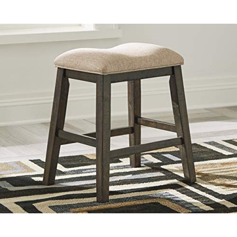 Signature Design By Ashley - Rokane Rectangular Barstools - Set of 2 - Casual Style - Brown