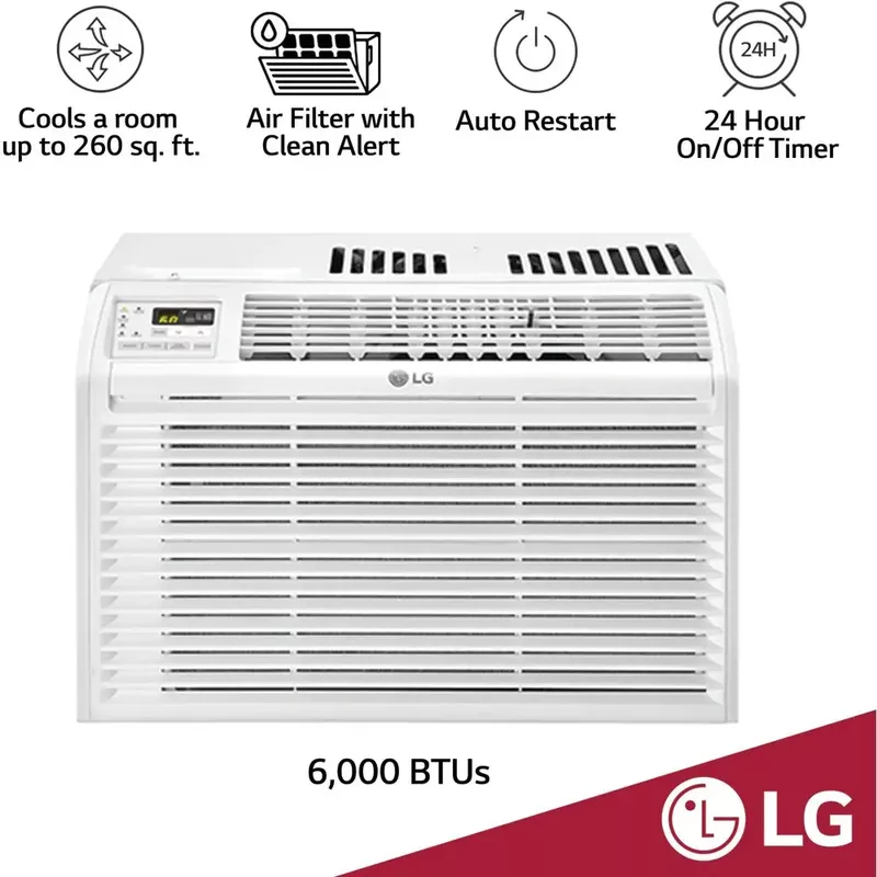 LG - 6,000 BTU 115V Window Air Conditioner with Remote Control