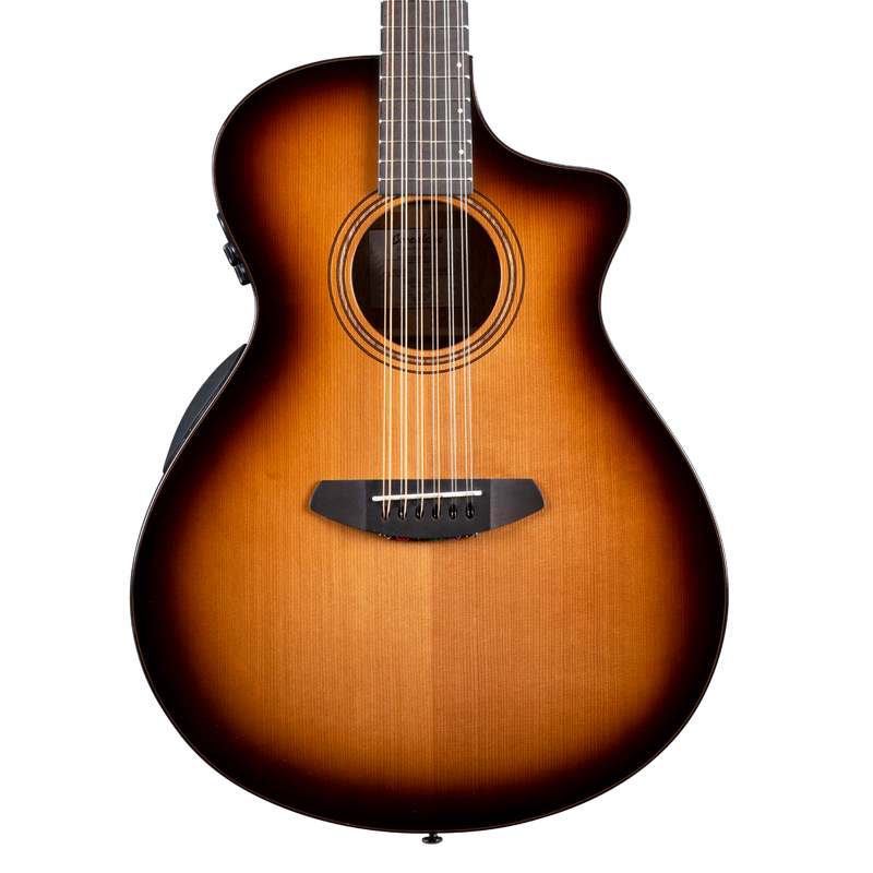 Breedlove Solo Pro Concert 12 String CE Acoustic Electric Guitar. Edgeburst Red Cedar African Mahogany