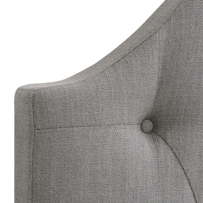 CorLiving Calera Diamond Tufted Fabric Arched Panel Headboard - Full - Grey