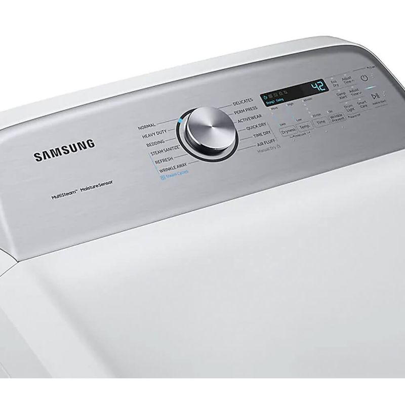 Samsung - 7.4 Cu. Ft. 12-Cycle Electric Dryer with Steam - White