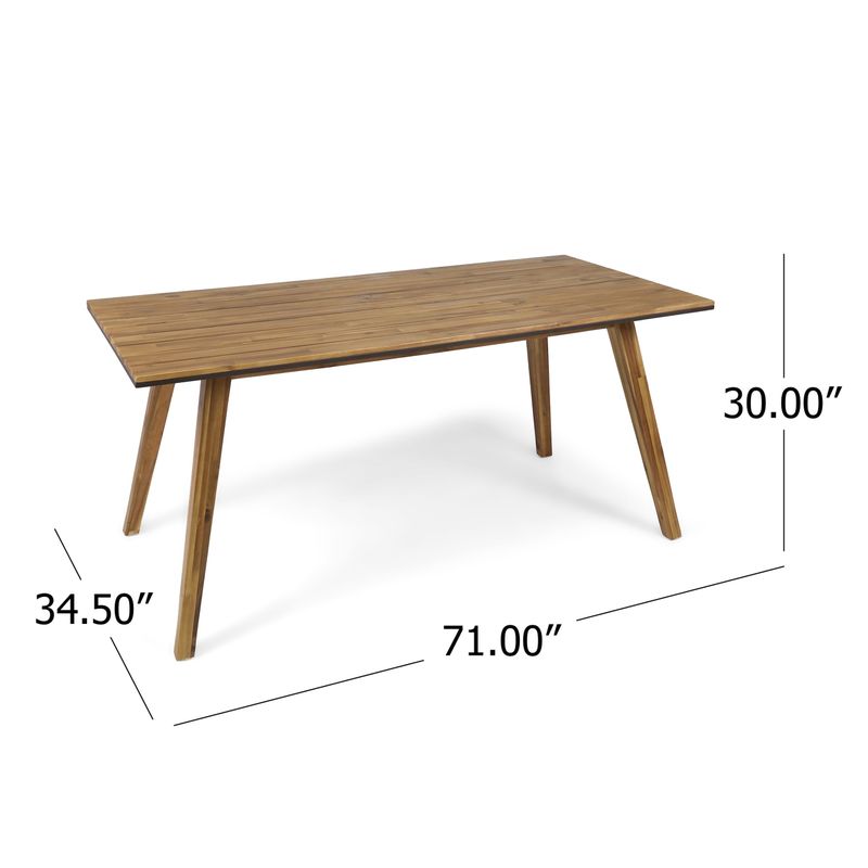 Downey Outdoor 71" Acacia Wood Dining Table by Christopher Knight Home - Teak