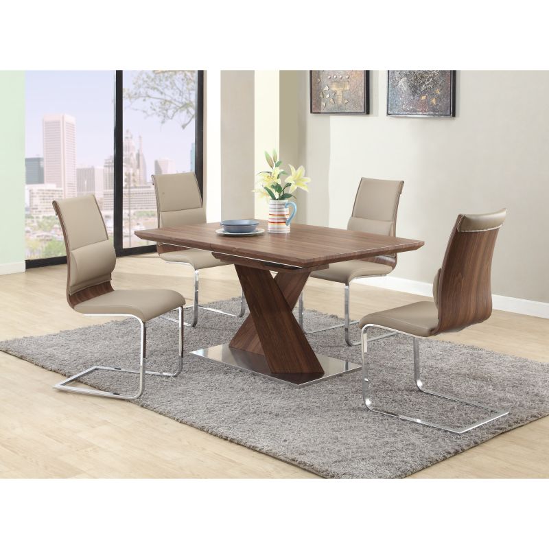 Christopher Knight Home Bethal Chrome-finished Metal and Wood Dining Table - Bethal Table