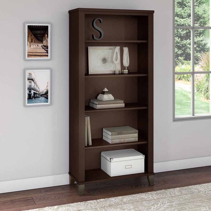 5-shelf Bookcase - White