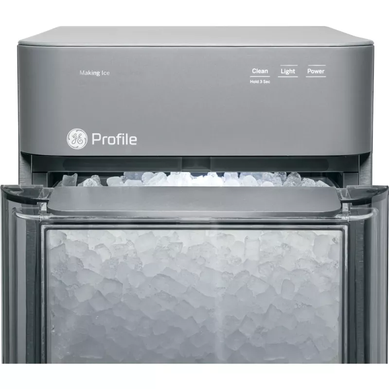 GE Profile - Opal 2.0 38 lb. Portable Ice maker with Nugget Ice Production and Built-In WiFi - Stainless Steel