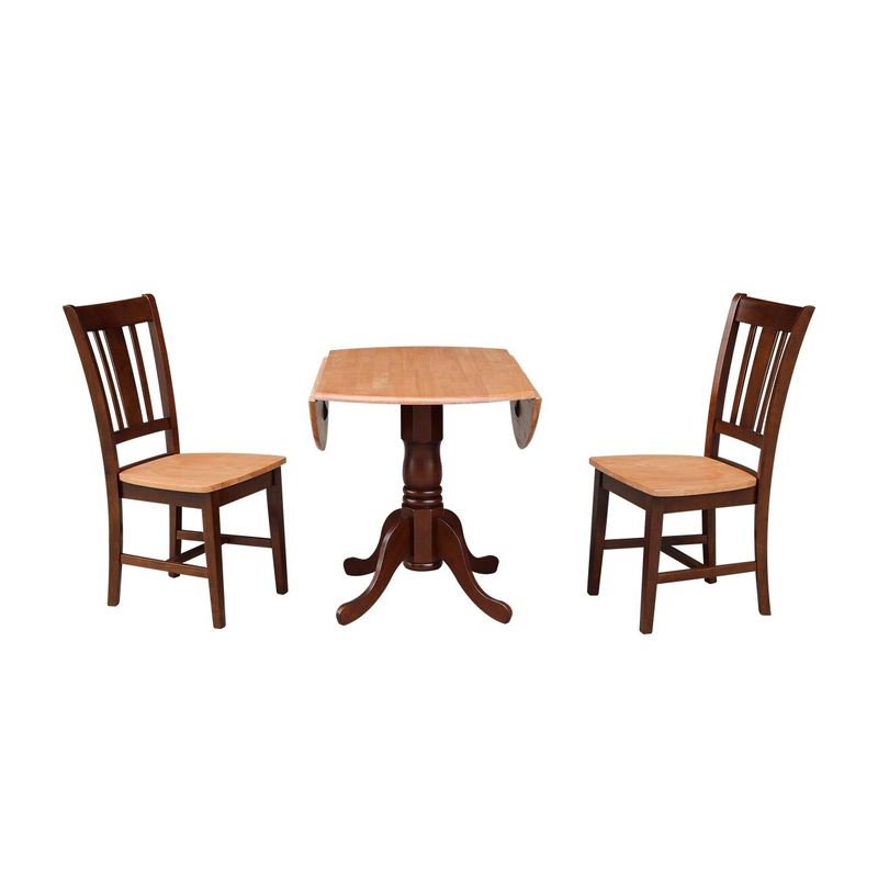 42" Dual Drop Leaf Table With 2 San Remo Chairs