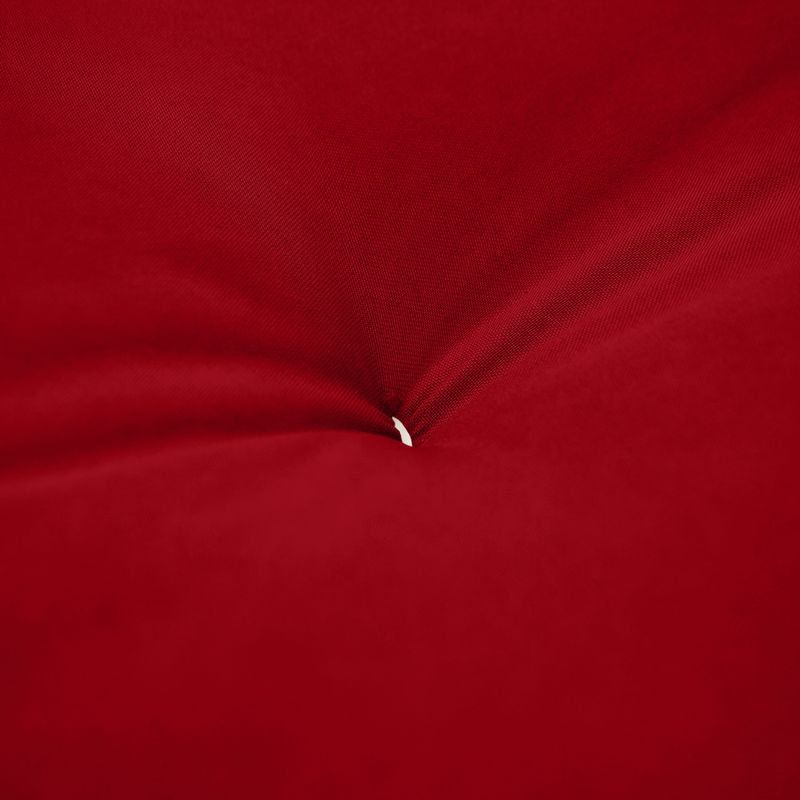 Queen-Size Red Suede Futon Mattress (8-inch) - Red - Queen