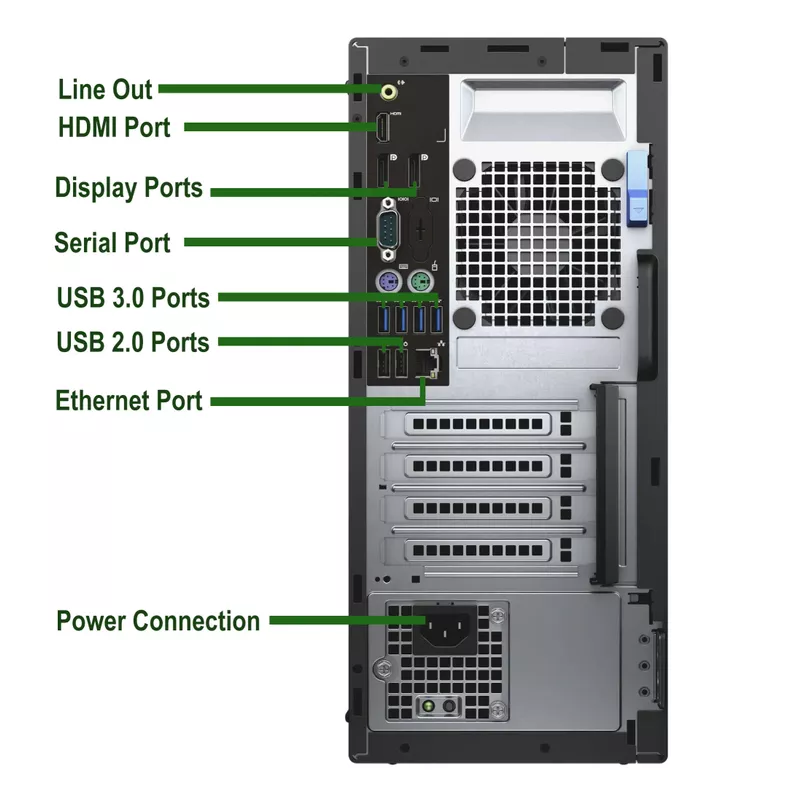 Dell OptiPlex 7050 Tower Business Desktop Intel Core i7-6700 3.4GHz, 16GB Ram 512GB SSD Windows 10 Professional (Refurbished)