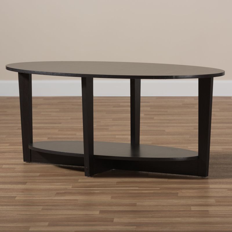 Contemporary Dark Brown Coffee Table by Baxton Studio