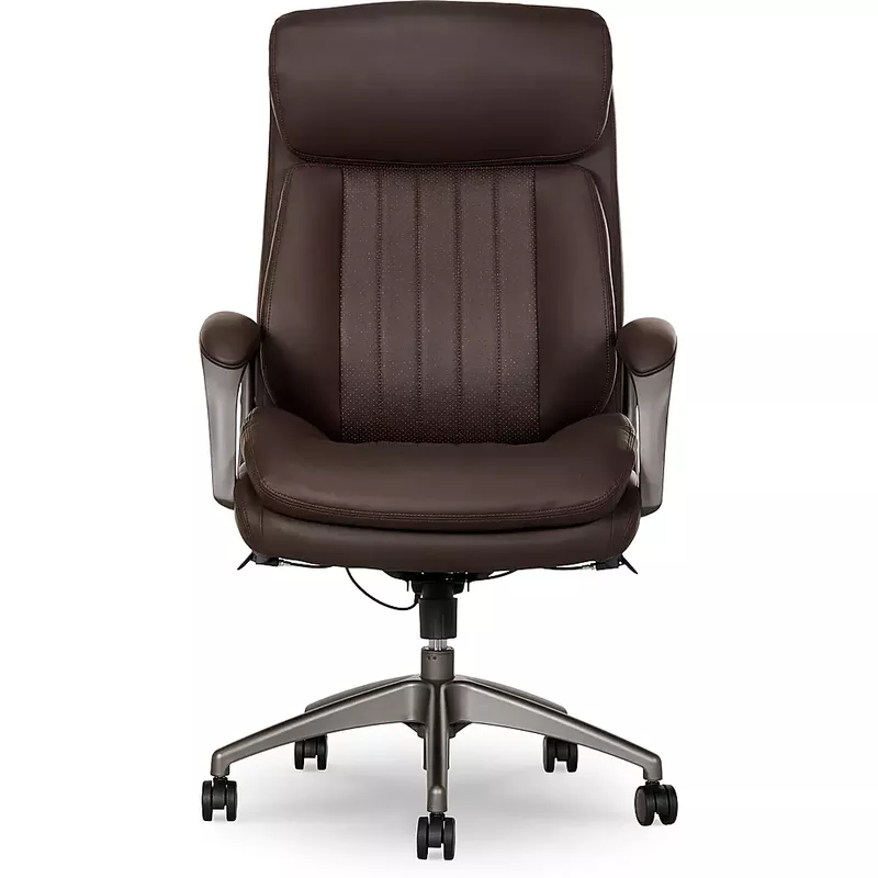 La-Z-Boy - Nova Executive Vegan Leather Office Chair with Air Lumbar Technology - Brown