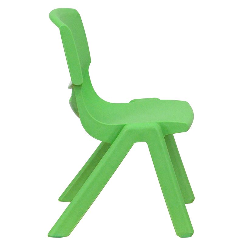4 Pack Plastic Stackable Pre-K/School Chairs with 10.5"H Seat - Green