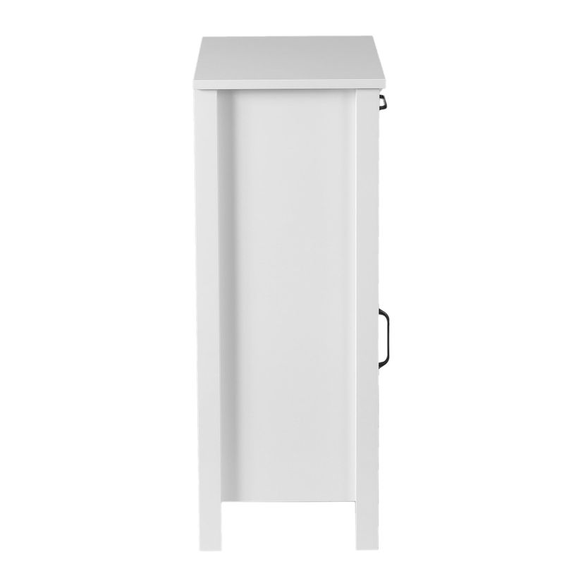 White MDF 1-Door Bathroom Accent Cabinet - White - Powder Coated