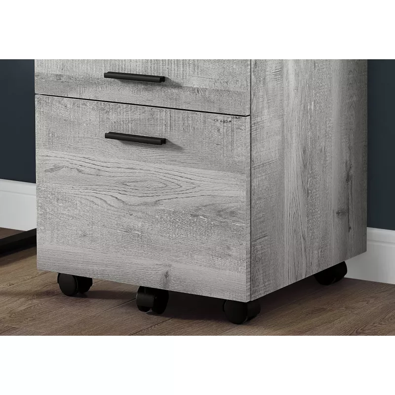 File Cabinet/ Rolling Mobile/ Storage Drawers/ Printer Stand/ Office/ Work/ Laminate/ Grey/ Contemporary/ Modern