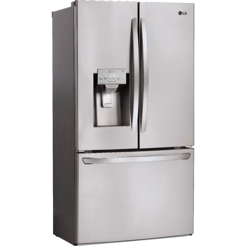 Angle Zoom. LG - 26.2 Cu. Ft. French Door Smart Refrigerator with Dual Ice Maker - Stainless steel