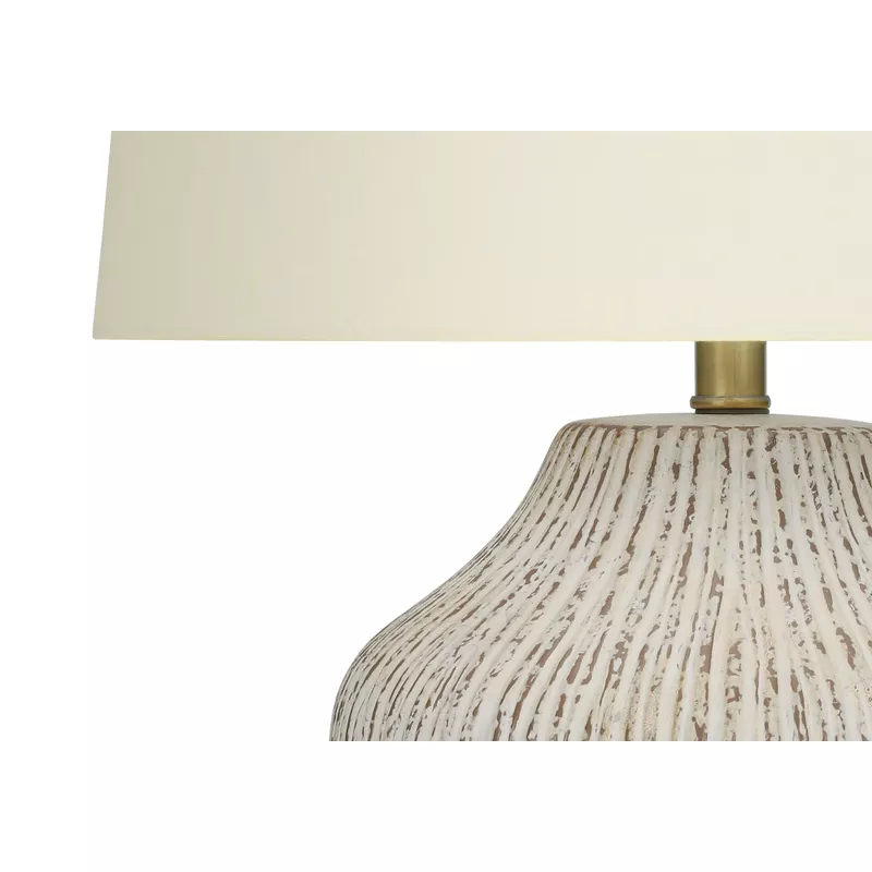 Lighting - 26"H Table Lamp Cream Ceramic / Ivory Shade