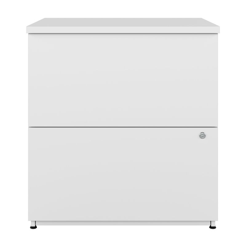 Logan 28W 2 Drawer Lateral File Cabinet by Bestar - Silver Maple