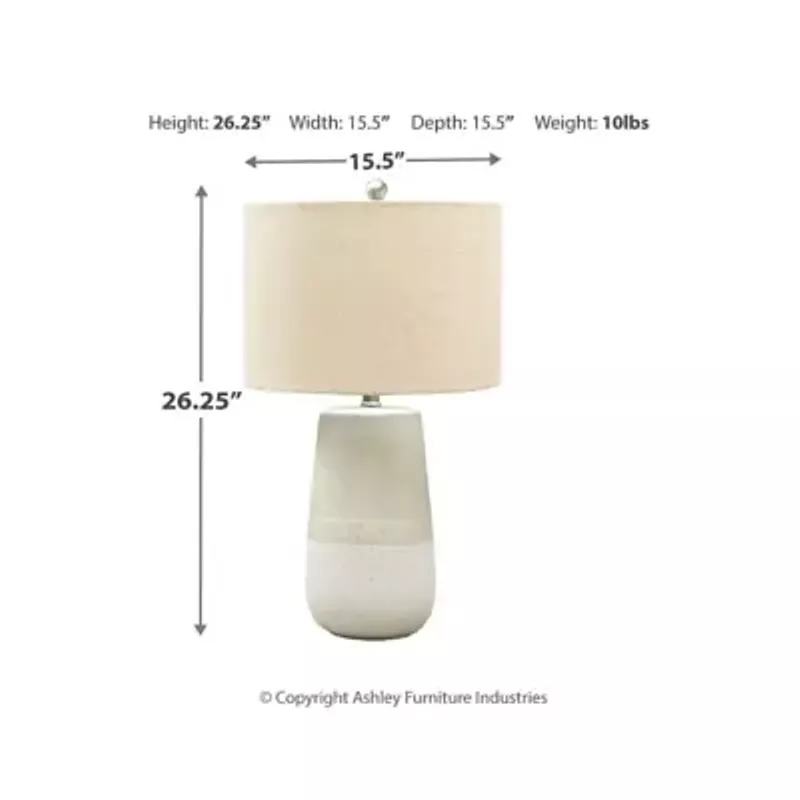 Beige/White Shavon Ceramic Table Lamp (1/CN)