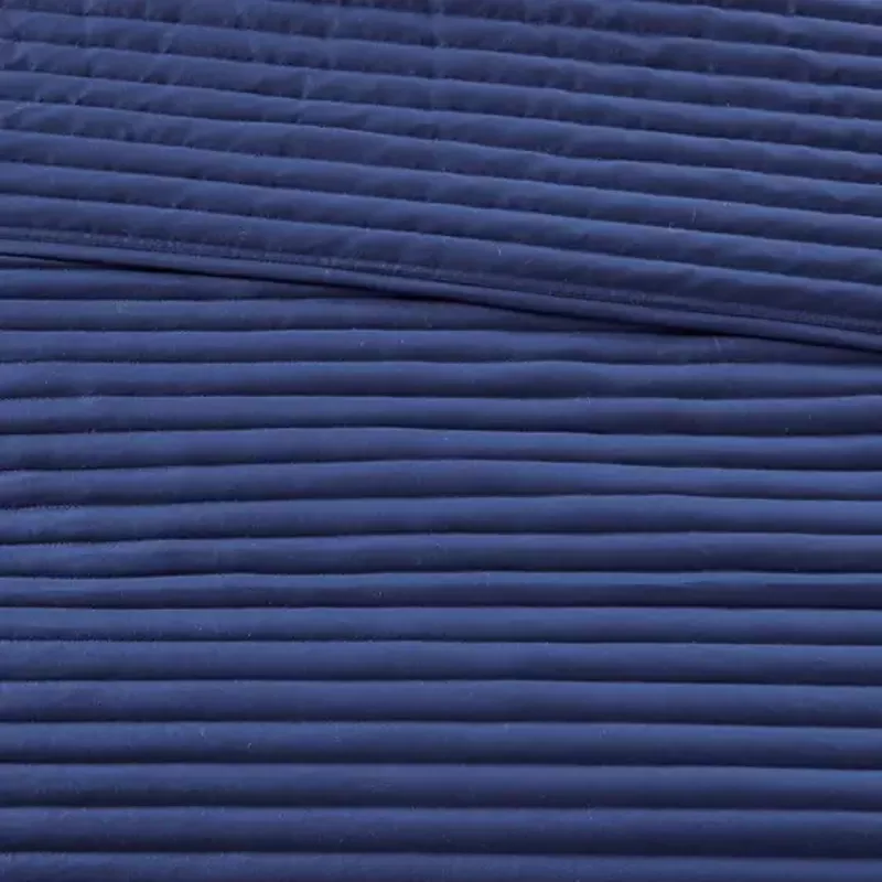 Blue Marina 8 Piece Printed Seersucker Comforter and Coverlet Set Collection Full/Queen