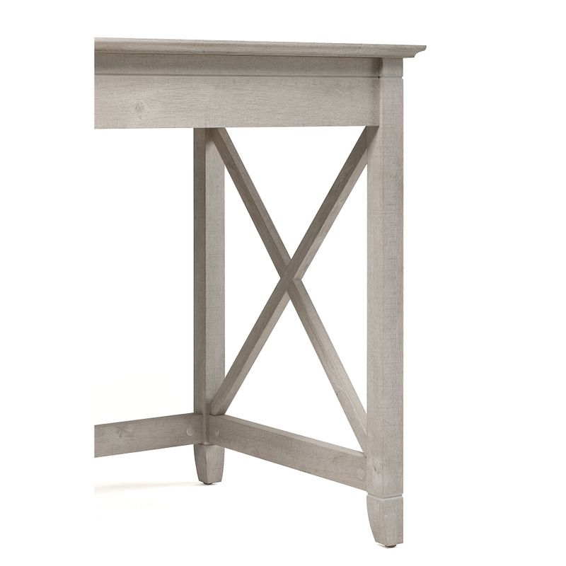 Key West 60W L Shaped Desk with Mobile File Cabinet by Bush Furniture - Shiplap Gray/Pure White