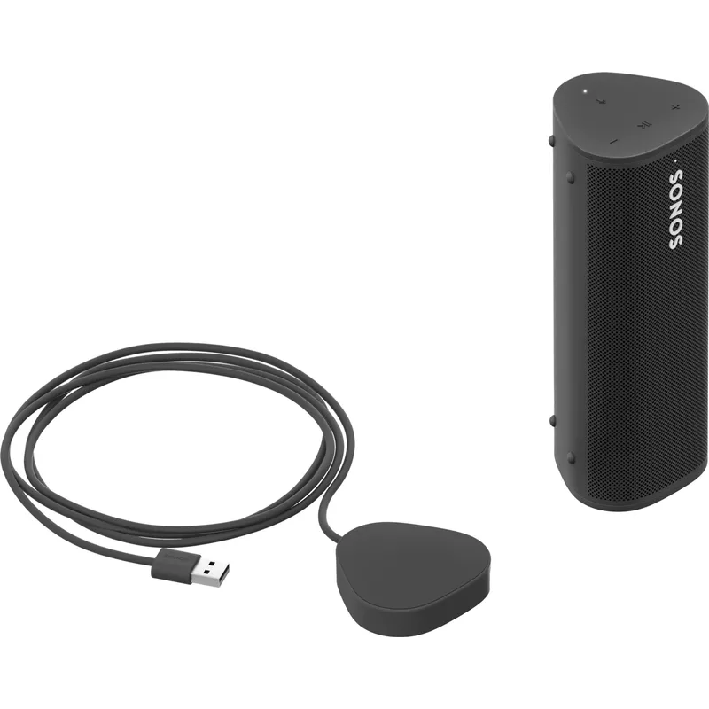 Sonos - Roam + Wireless Charger Bundle (Each) - Black
