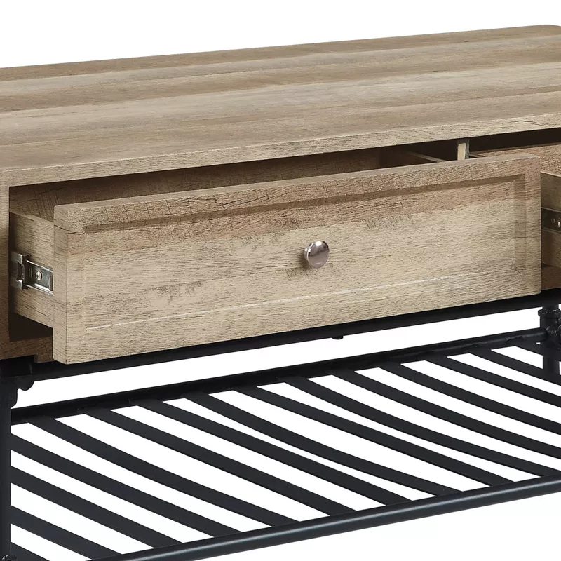 ACME Brantley Coffee Table, Oak & Sandy Black Finish