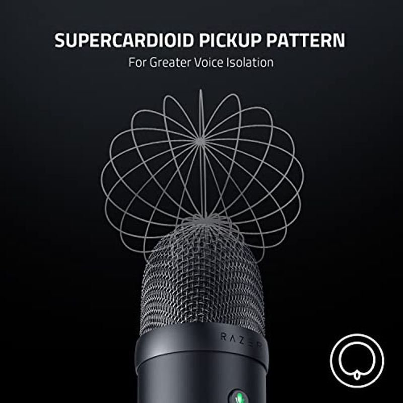 Razer Seiren V2 X USB Microphone: 25mm Condenser Microphone - Supercardioid Pickup Pattern - Digital Analogue Limiter - Mic...