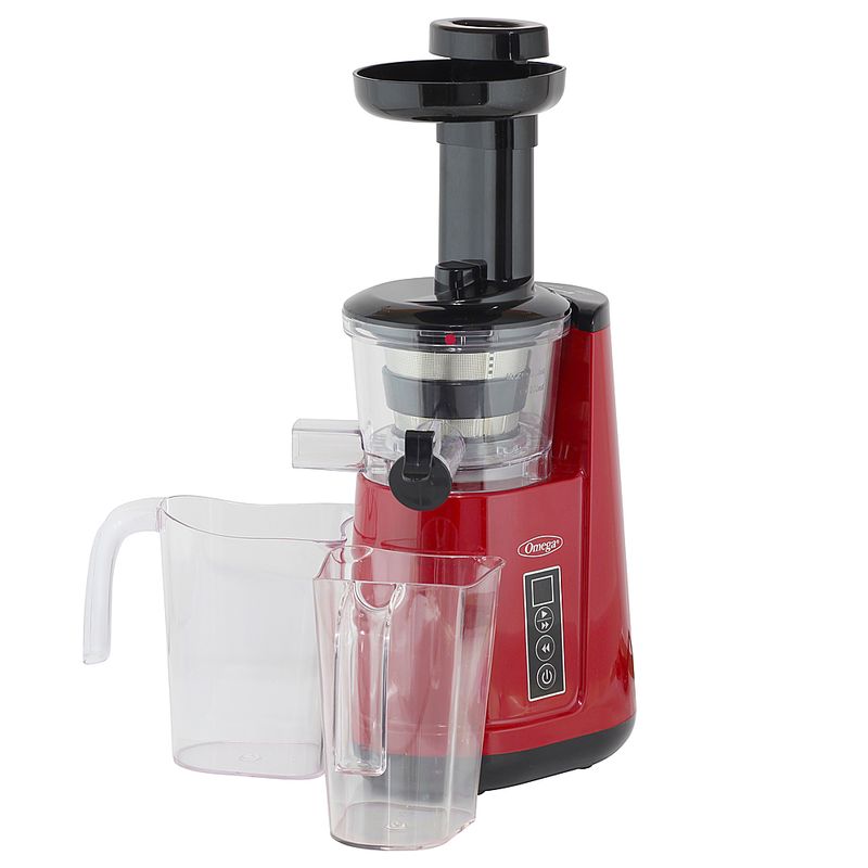 Angle Zoom. Omega - Cold Press 365 Horizontal Compact Masticating Juicer, Red - Red
