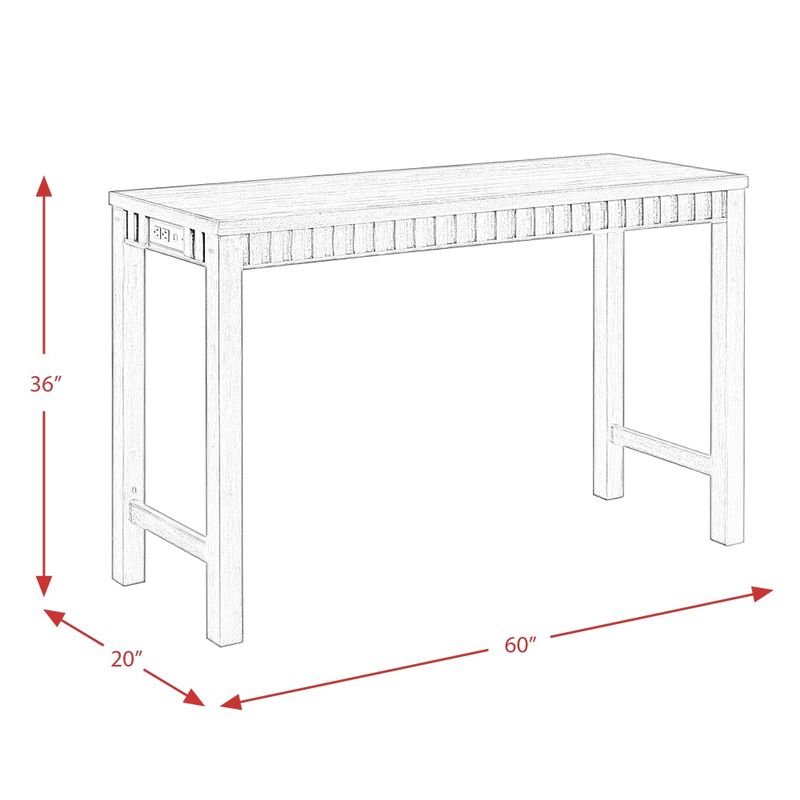 Carbon Loft Warbeck Multipurpose Bar Table Set - Grey