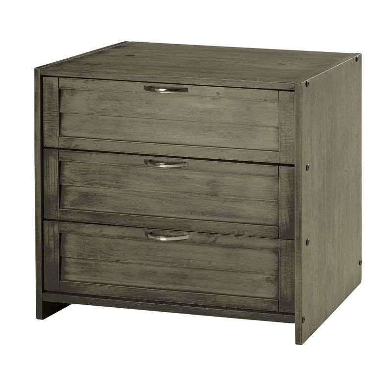 Twin over Full Bunk with Case Goods - Twin over Full - Bunk, 3 Drawer Chest, 2 Drawer Chest,Bookcase