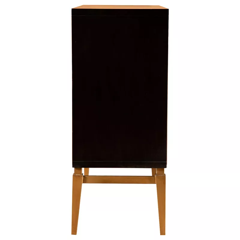 Zira Sunburst 2-door Accent Cabinet Brown and Antique Gold