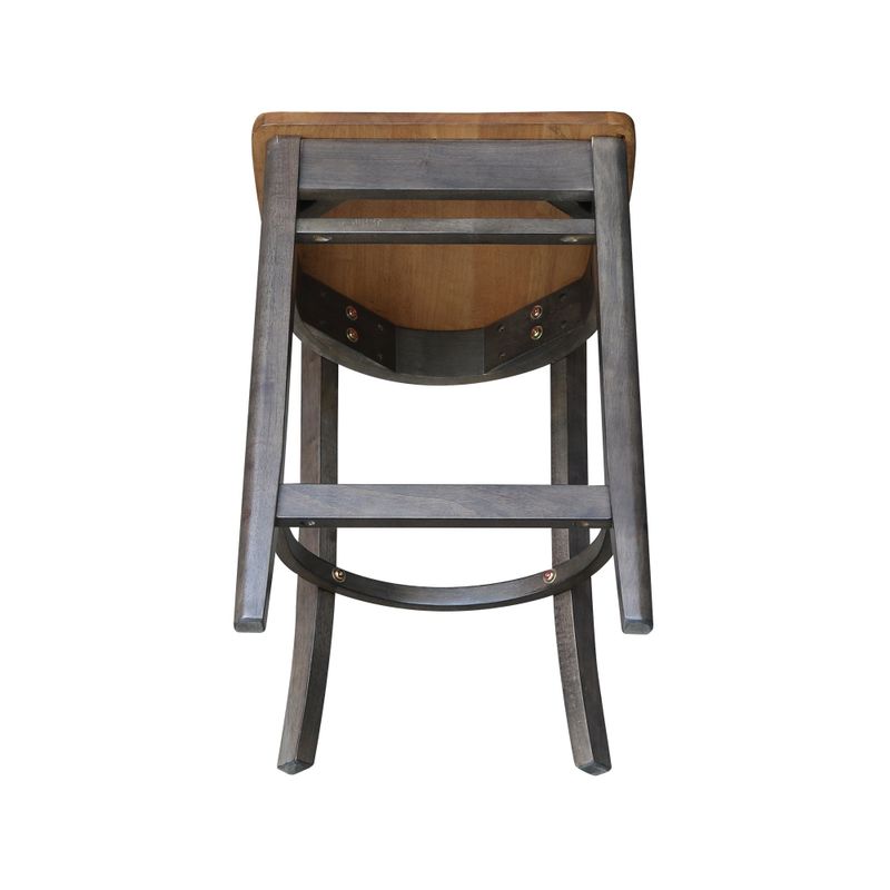 Emily Solid Wood Stool - Cinnamon/Espresso - Counter height