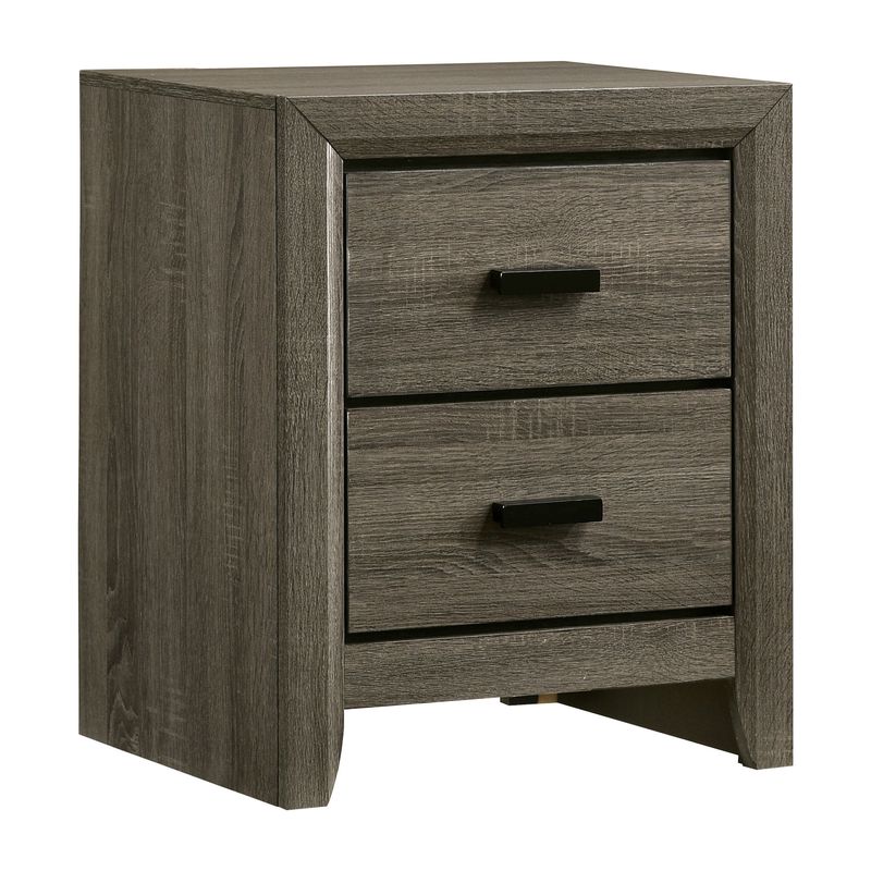 Furniture of America Aury Rustic Grey Tufted 5-piece Bedroom Set - Full