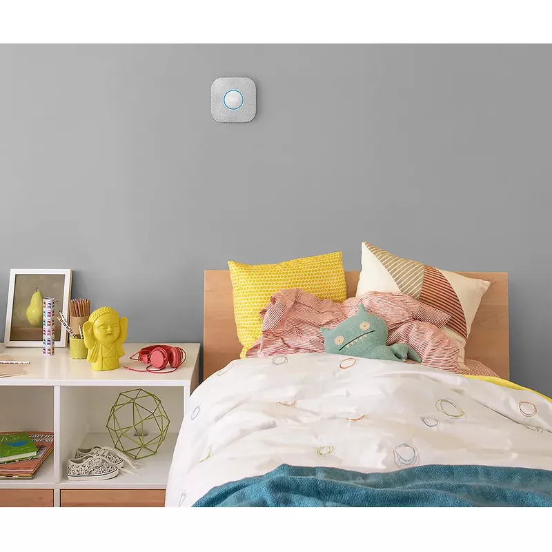 Google - Nest Protect 2nd Generation Smart Smoke/Carbon Monoxide Wired Alarm - White