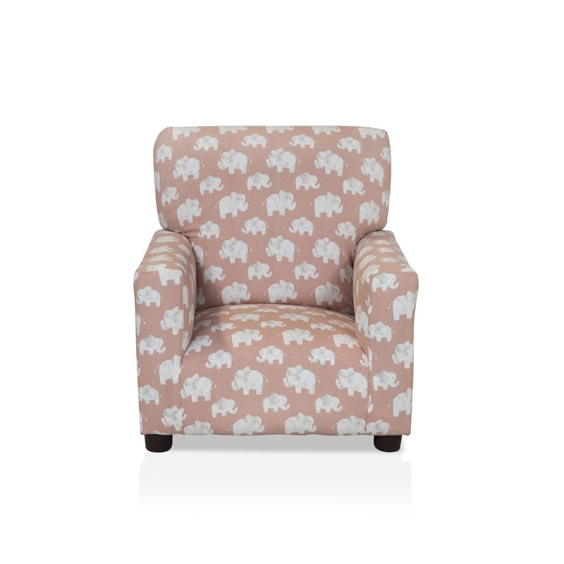 Furniture of America Belwether Traditional Animal Print Chair - Pink/Elephant print