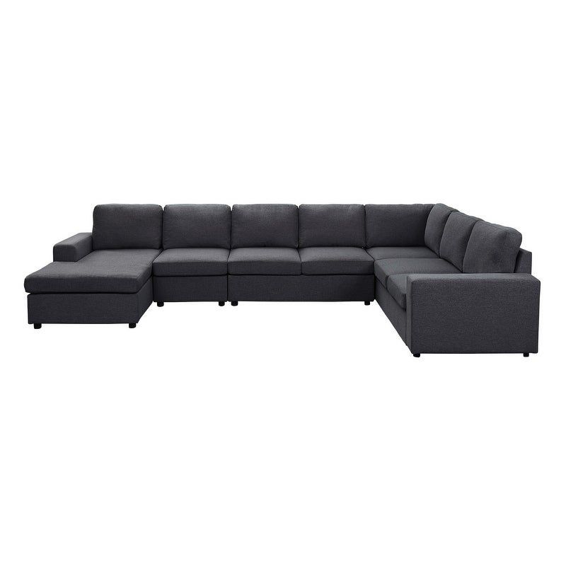 Copper Grove Palaiseau Dark Grey Linen Modular Sectional Sofa Set - Sets