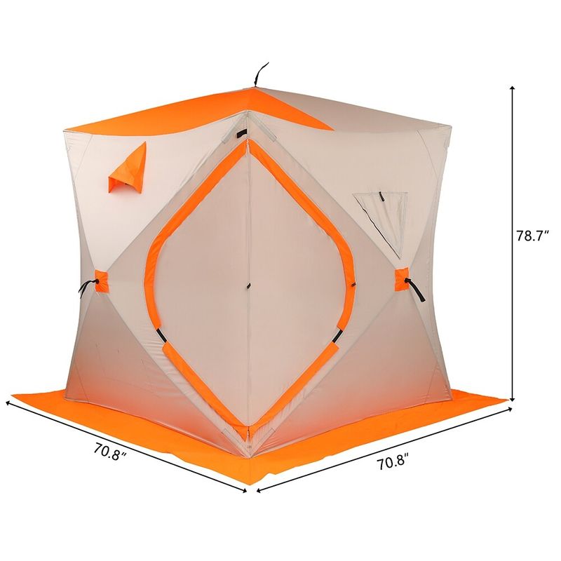 Cold Resistance Protection Tent Suitable For Outdoor Fishing Capming - Orange