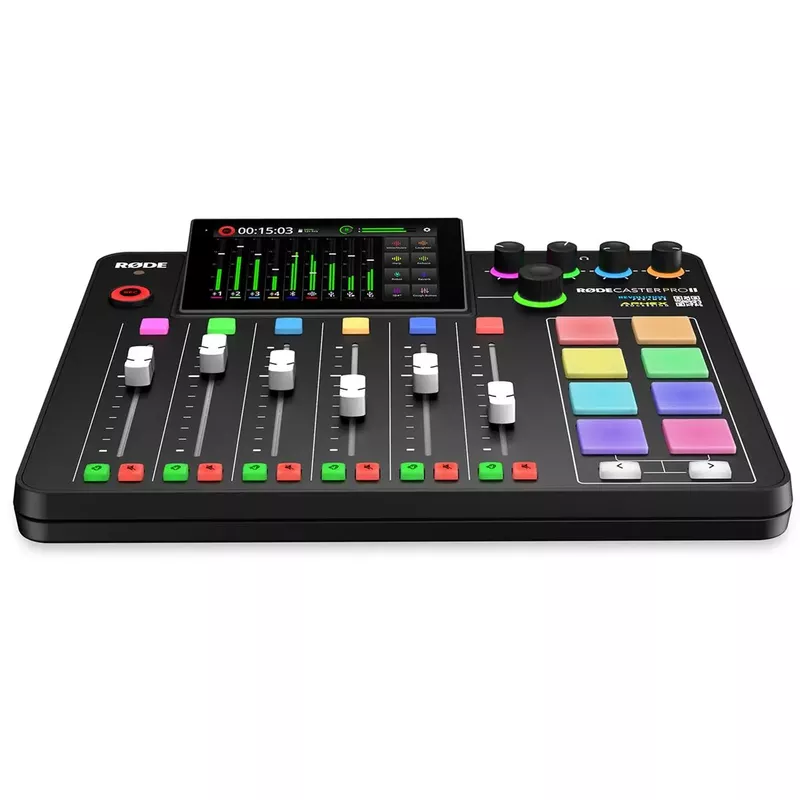 Rode RODECaster Pro II Integrated Audio Production Studio Console, Bundle with NTH-100M Headphones and 32GB microSDHC Memory Card