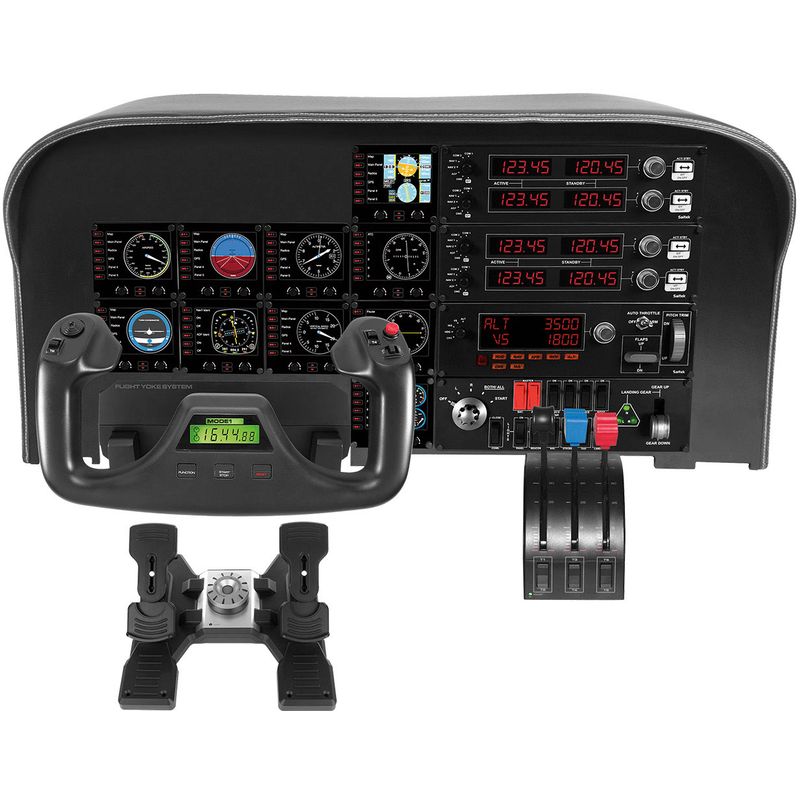 Alt View Zoom 13. Logitech - Pro Flight Rudder Pedals Gaming Controller for PC - Black