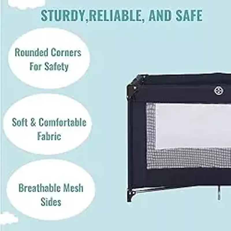 Rent to own Dream On Me Zazzy Portable Playard with in Navy