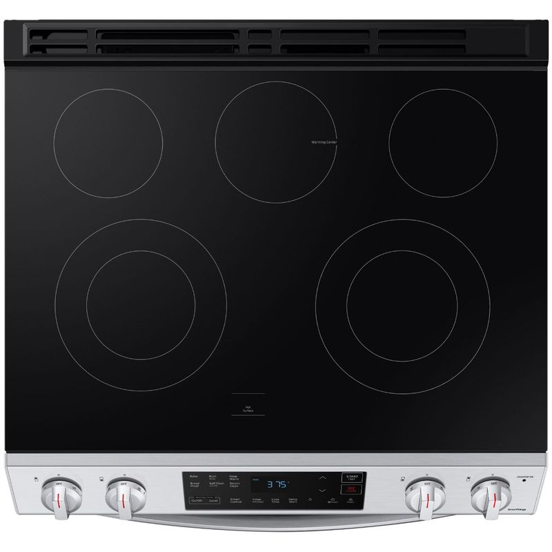 Alt View Zoom 21. Samsung - 6.3 cu. ft. Front Control Slide-In Electric Range with Wi-Fi, Fingerprint Resistant - Stainless steel