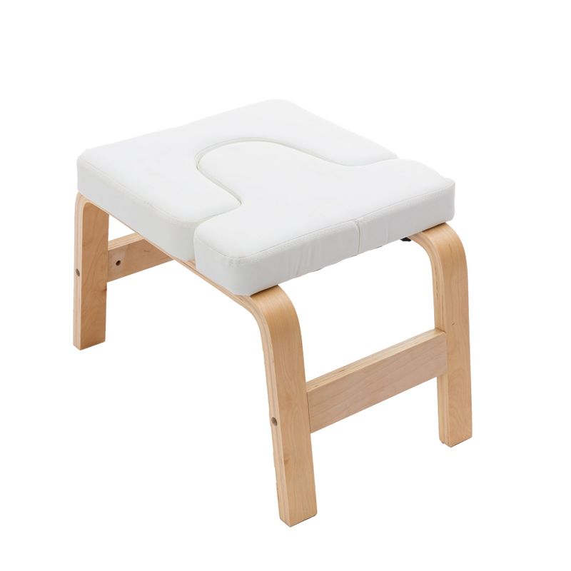 Yoga Inversion stool- Headstand Bench for Home & Gym,Relieve Stress, Strengthen Core White - Beige