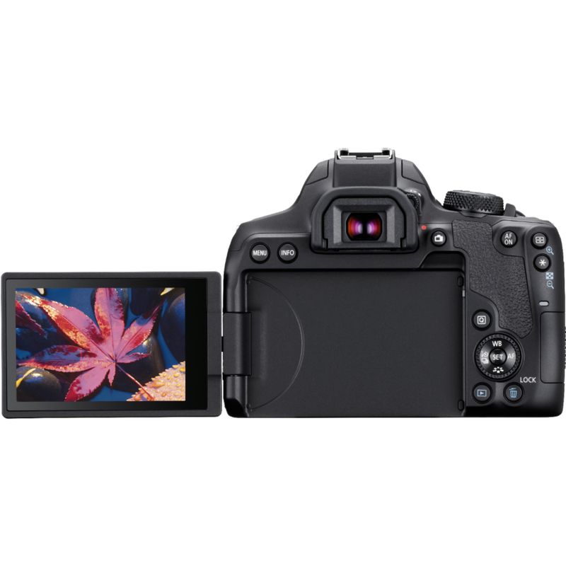Alt View Zoom 17. Canon - EOS Rebel T8i DSLR Camera with EF-S 18-55mm Lens - Black