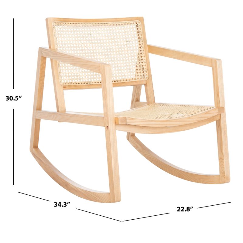 Safavieh Couture Perth Rattan Rocking Chair - 22.8"x34.3"x30.5" - Natural