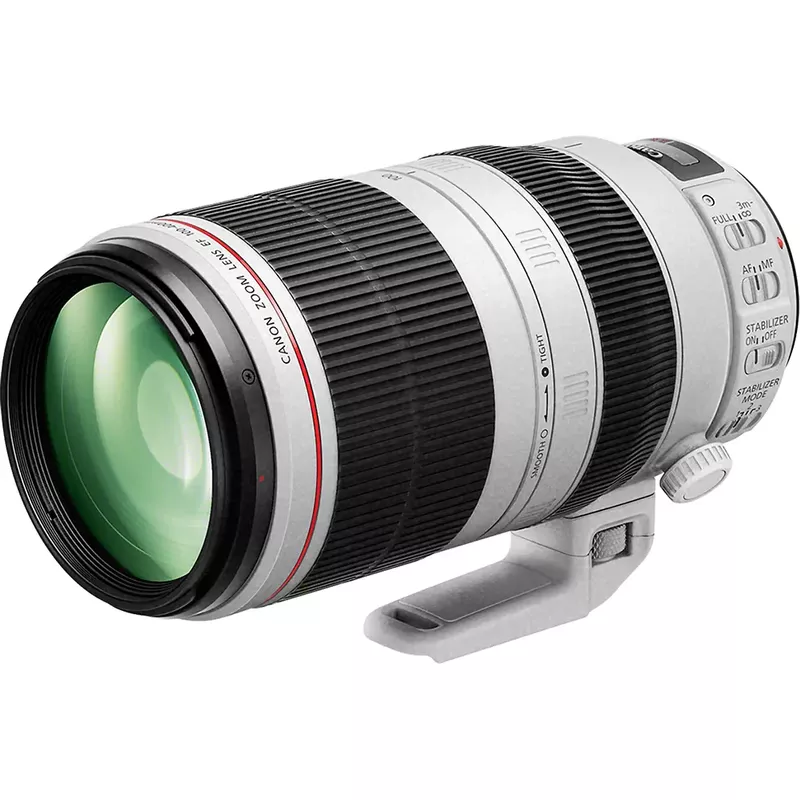 Canon - EF100-400mm F4.5-5.6L IS II USM Telephoto Zoom Lens for EOS DSLR Cameras - White