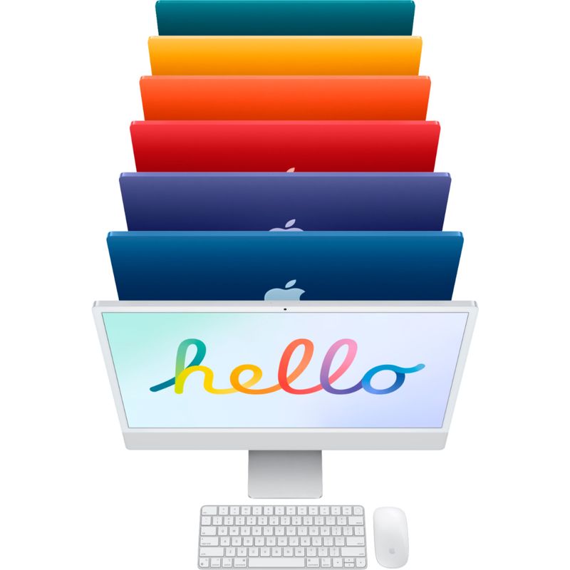 Alt View Zoom 15. 24" iMac® with Retina 4.5K display - Apple M1 - 8GB Memory - 256GB SSD - w/Touch ID (Latest Model) - Green