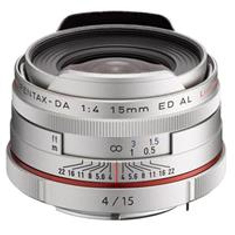 Pentax SMCP-DA 15mm F/4 ED AL HD Lens for DSLR Cameras, Silver - U.S.A. Warranty