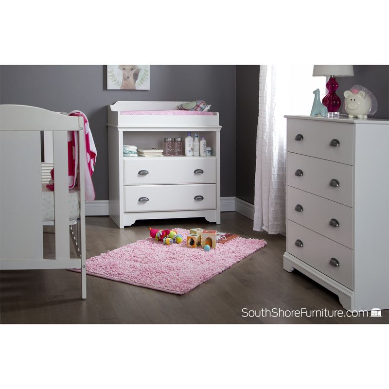 South Shore Fundy Tide Changing Table and 4-drawer Chest - Fundy Tide Changing Table and Chest in Espresso