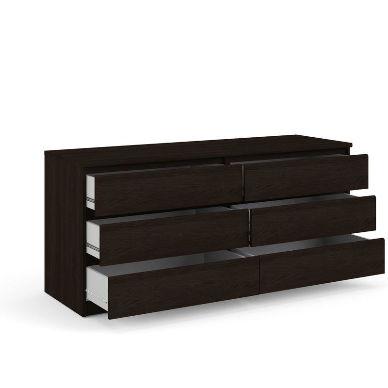 Porch & Den McKellingon 6-drawer Double Dresser - Black Woodgrain