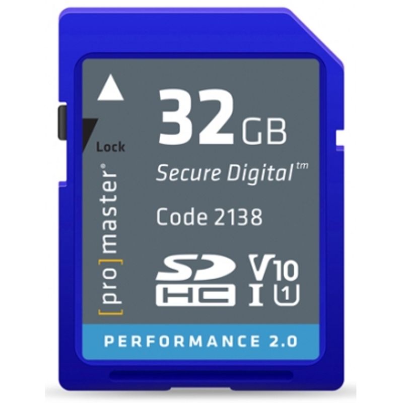 ProMaster Performance 2.0 32GB SDHC Memory Card
