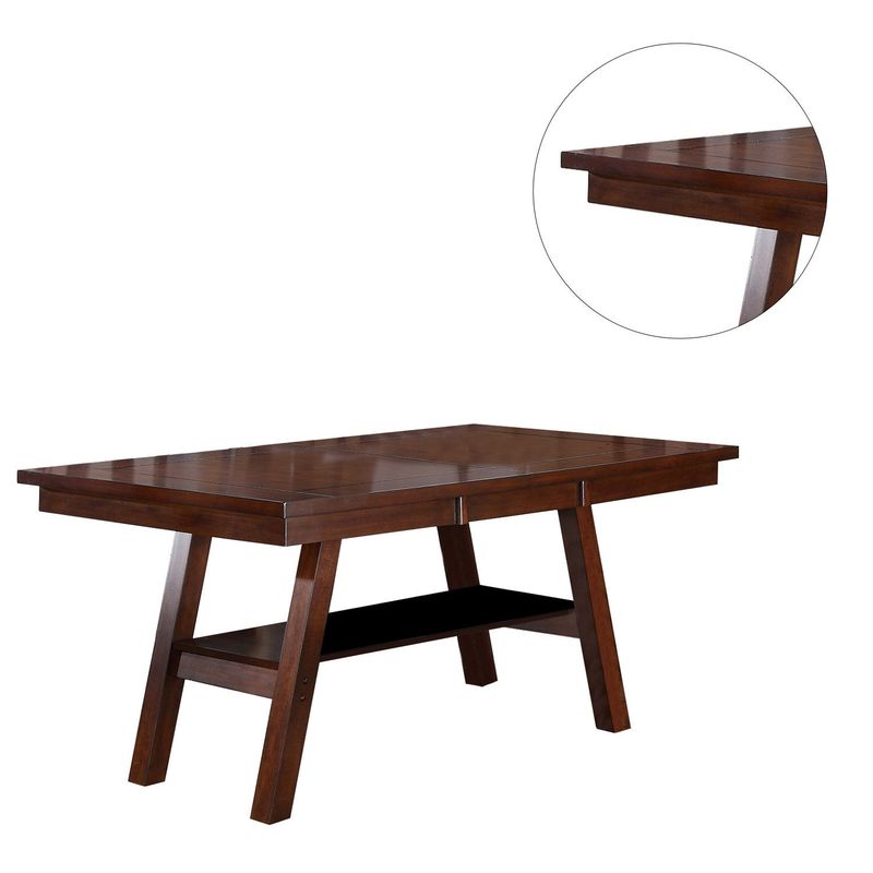 Rectangular Dining Table in Brown - Standard Height
